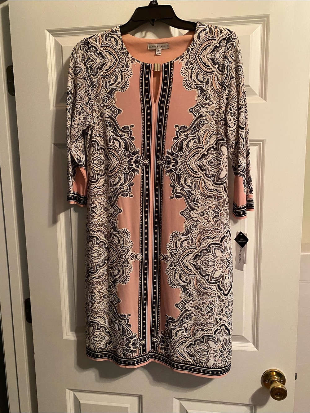 Sandra Darren Pink Paisley-Print Dress